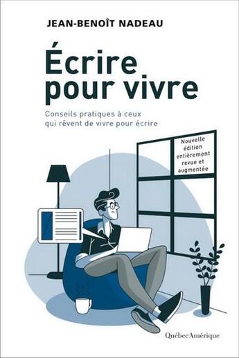 Couverture du livre « Écrire pour vivre ; conseils pratiques à ceux qui rêvent de vivre pour écrire » de Jean-Benoit Nadeau aux éditions Quebec Amerique