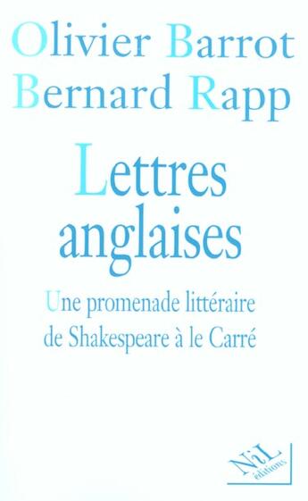 Couverture du livre « Lettres anglaises » de Rapp/Barrot aux éditions Nil