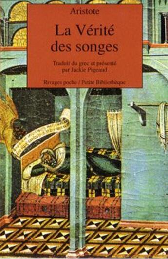 Couverture du livre « La vérité des songes » de Aristote aux éditions Rivages