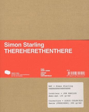 Couverture du livre « Simon Starling, thereherethenthere » de  aux éditions Mac Val