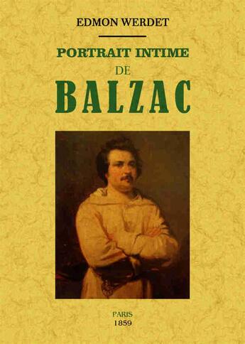 Couverture du livre « Portrait intime de Balzac » de Edmond Wedet aux éditions Maxtor