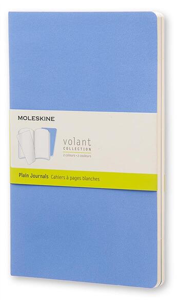 Couverture du livre « Carnet volant set de 2 pages blanches grand format bleu roi » de Moleskine aux éditions Moleskine