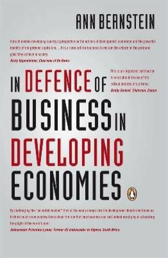 Couverture du livre « In defence of business in developing economies » de Ann Bernstein aux éditions Viking Adult