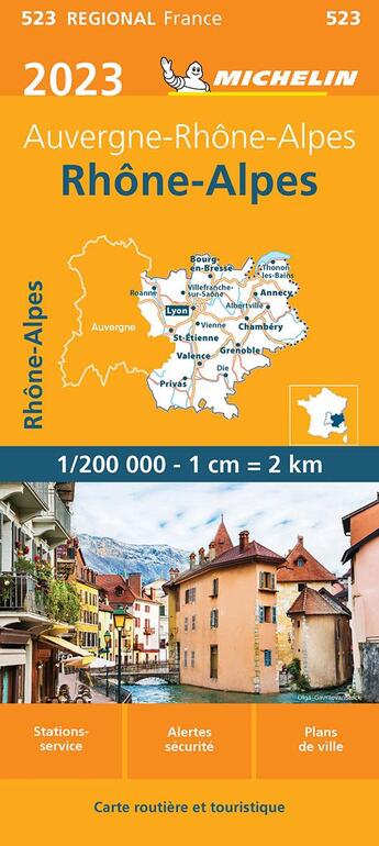 Couverture du livre « Rhône-Alpes (édition 2023) » de Collectif Michelin aux éditions Michelin