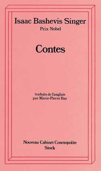 Couverture du livre « Contes » de Isaac Bashevis-Singer aux éditions Stock