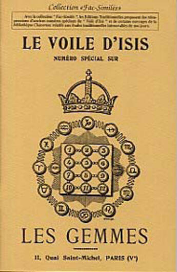 Couverture du livre « Le voile d'Isis ; Avril 1929 ; spécial gemmes » de  aux éditions Traditionnelles