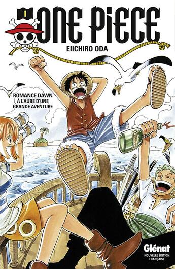 Couverture du livre « One Piece - édition originale Tome 1 : Romance Dawn, à l'aube d'une grande aventure » de Eiichiro Oda aux éditions Glenat