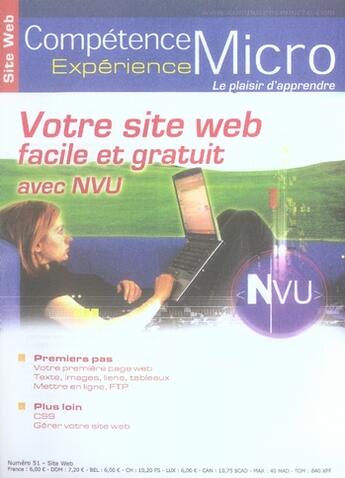 Couverture du livre « VOTRE SITE WEB AVEC NVU FACILE ET GRATUIT » de Divers/ aux éditions Knowware