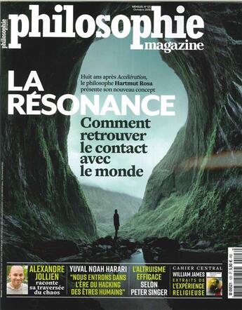 Couverture du livre « Philosophie magazine n 123 la resonance - octobre 2018 » de  aux éditions Philo Revue