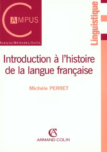 Couverture du livre « Introduction à l'histoire de la langue française » de  aux éditions Armand Colin