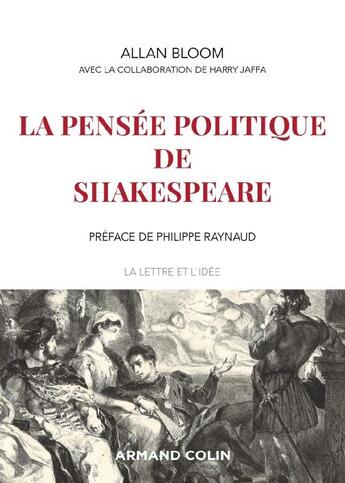 Couverture du livre « La pensée politique de Shakespeare » de Allan Bloom et Harry Jaffa aux éditions Armand Colin