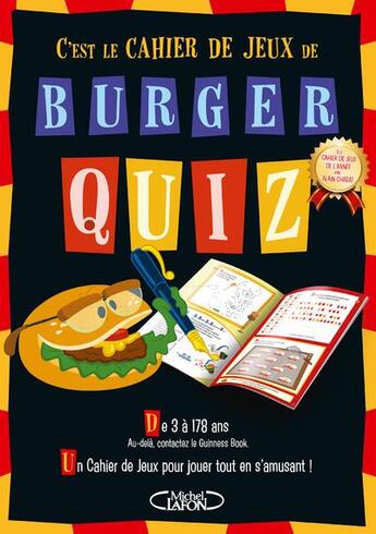 Couverture du livre « Burger quiz ; le cahier de jeux » de  aux éditions Michel Lafon