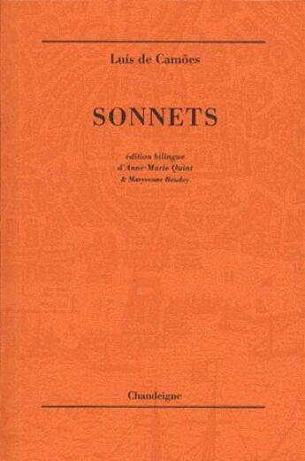 Couverture du livre « Sonnets » de Camoes Luis aux éditions Chandeigne