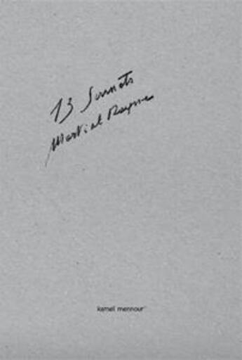 Couverture du livre « 13 sonnets » de Martial Raysse aux éditions Galerie Kamel Mennour
