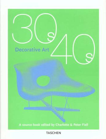 Couverture du livre « Decorative art 1930s / 1940s-trilingue » de  aux éditions Taschen