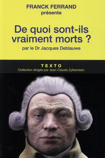 Couverture du livre « De quoi sont-ils vraiment morts » de Deblauwe Jacques aux éditions Tallandier