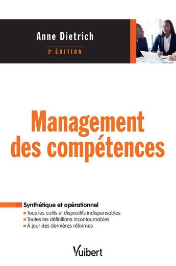 Couverture du livre « Management des compétences (3e édition) » de Anne Dietrich aux éditions Vuibert