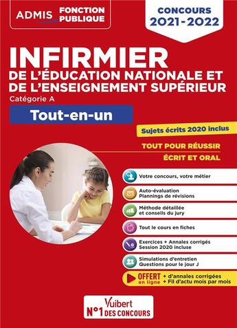 Couverture du livre « Concours infirmier de l'éducation nationale et de l'enseignement supérieur - tout-en-un - concours 2 » de Mandi Gueguen et Marianne Marchand et Karine Bourquin aux éditions Vuibert