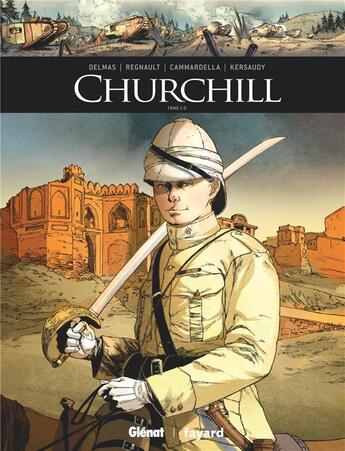 Couverture du livre « Churchill Tome 1 » de Francois Kersaudy et Christophe Regnault et Vincent Delmas et Alessio Camardella aux éditions Glenat