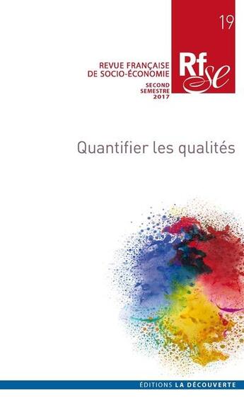 Couverture du livre « Revue francaise de socio-economie numero 19 chiffrer et mesurer » de Revue Francaise De S aux éditions La Decouverte