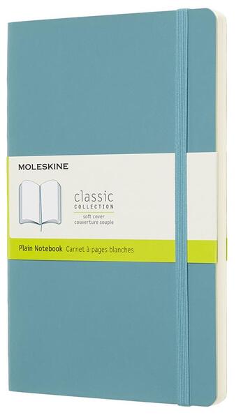 Couverture du livre « Carnet blanc grand format souple bleu reef » de  aux éditions Moleskine