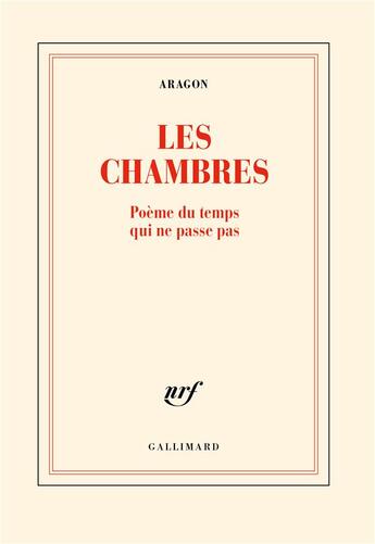 Couverture du livre « Les chambres » de Louis Aragon aux éditions Gallimard