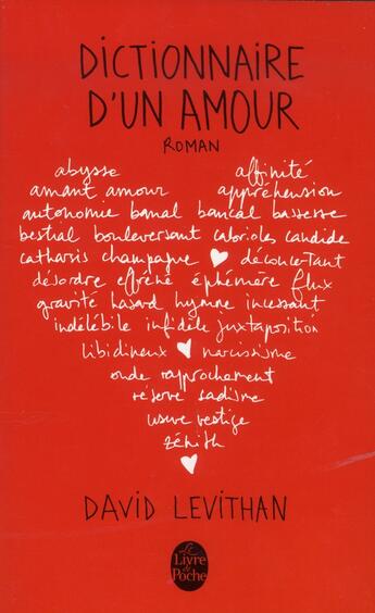 Couverture du livre « Dictionnaire d'un amour » de David Levithan aux éditions Le Livre De Poche