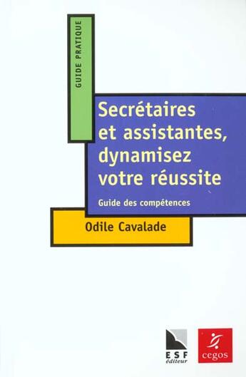 Couverture du livre « Secretaires et assistantes des annees 2000 » de Cavalade Odile aux éditions Esf