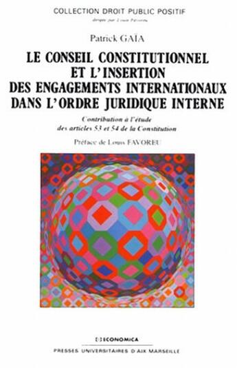 Couverture du livre « Conseil Constitutionnel » de Gaia aux éditions Economica