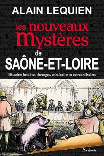 Couverture du livre « Les nouveaux mystères de Saône-et-Loire ; histoires insolites, étranges, criminelles et extraordinaires » de Alain Lequien aux éditions De Boree