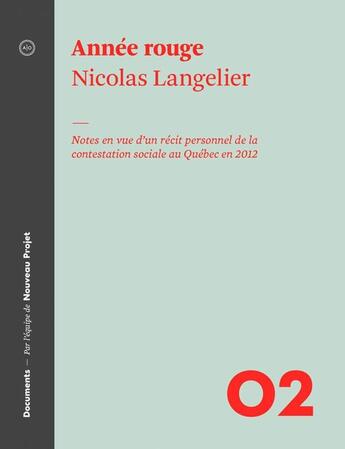 Couverture du livre « Année rouge » de Nicolas Langelier aux éditions Atelier 10
