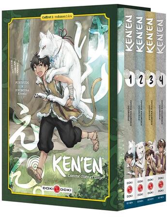 Couverture du livre « Ken'en ; comme chien et singe : coffret Tomes 1 à 4 » de Hitoshi Ichimura et Fuetsudo aux éditions Bamboo