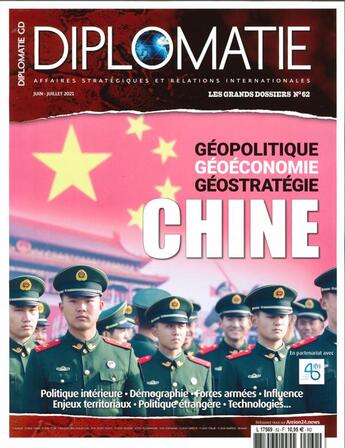 Couverture du livre « Diplomatie gd n 62 : chine - juillet/aout 2021 » de  aux éditions Diplomatie