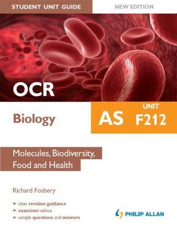 Couverture du livre « OCR AS Biology Student Unit Guide New Edition: Unit F212 Molecules Bi » de Fosbery Richard aux éditions Hodder Education Digital