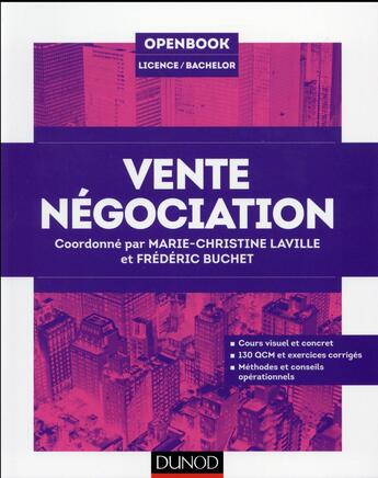 Couverture du livre « Vente ; négociation » de Marie-Christine Laville et Patrick Vital aux éditions Dunod