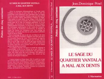 Couverture du livre « Le sage du quartier Yantala a mal aux dents » de Jean-Dominique Penel aux éditions L'harmattan