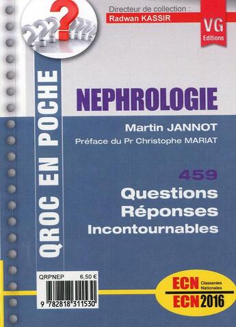 Couverture du livre « QROC EN POCHE NEPHROLOGIE » de M. Jannot aux éditions Vernazobres Grego