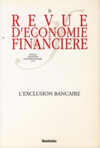 Couverture du livre « L'exclusion bancaire » de  aux éditions Association D'economie Financiere