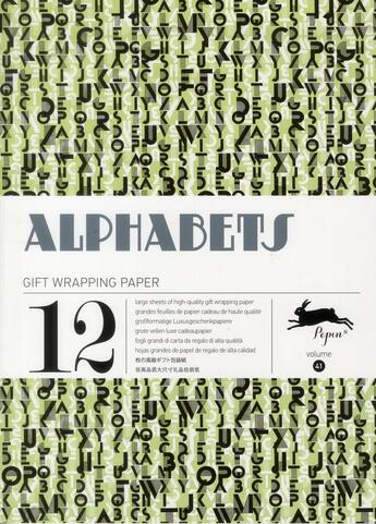 Couverture du livre « PAPIERS CADEAUX T.41 ; alphabets » de Pepin Van Roojen aux éditions Pepin