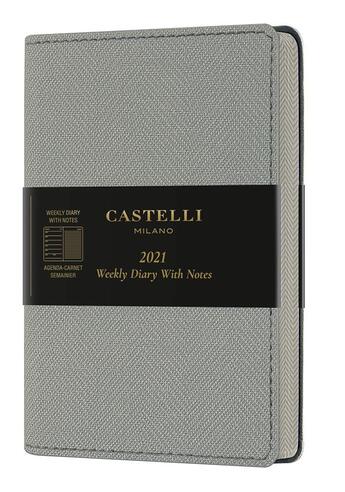 Couverture du livre « Agenda semainier poche harris gris » de Castelli aux éditions Castelli Milano