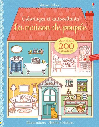 Couverture du livre « Coloriages Et Autocollants » de Abigail Wheatley aux éditions Usborne