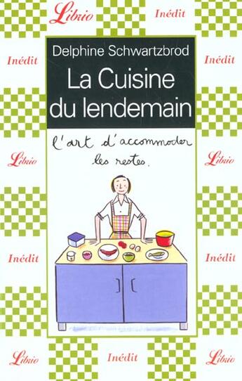 Couverture du livre « La cuisine du lendemain » de Schwartzbrod D. aux éditions J'ai Lu