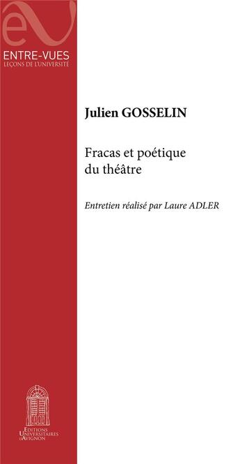 Couverture du livre « Fracas et poetique du theatre » de Julien Gosselin aux éditions Editions Universitaires D'avignon