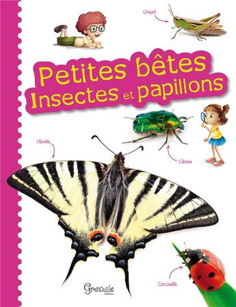 Couverture du livre « Petites bêtes, insectes et papillons » de  aux éditions Grenouille