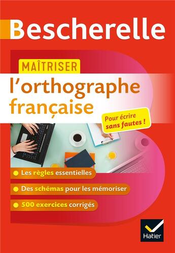 Couverture du livre « Maîtriser l'orthographe française » de Sandrine Girard aux éditions Hatier