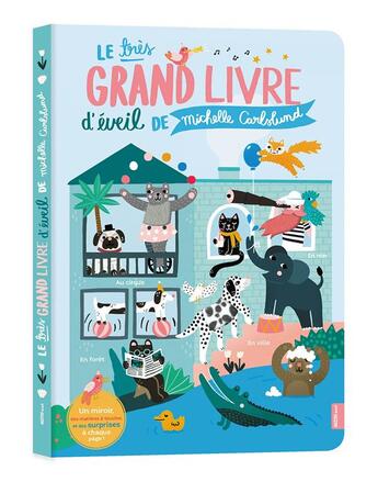 Couverture du livre « Mon tres grand livre d'eveil - les animaux de michelle carlslund » de Michelle Carlslund aux éditions Philippe Auzou