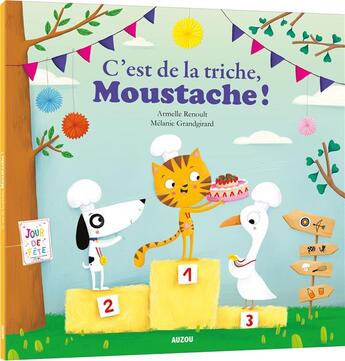 Couverture du livre « C'est de la triche, Moustache ! » de Mélanie Grandgirard et Armelle Renoult aux éditions Auzou