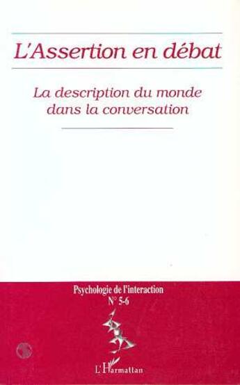 Couverture du livre « L'assertion en débat » de  aux éditions L'harmattan