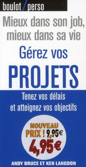 Couverture du livre « Gerez vos projets nx prix » de Bruce Langdon aux éditions Pearson