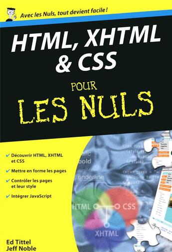 Couverture du livre « HTML, XHTML & CSS pour les nuls » de Ed Tittel et Jeff Nobie aux éditions First